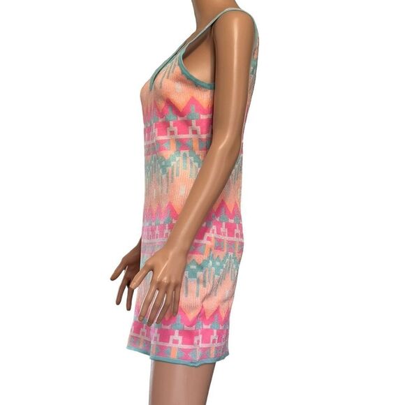 2B by bebe Multicolored Knit Sleeveless Bodycon Dress LARGE - Picture 4 of 14